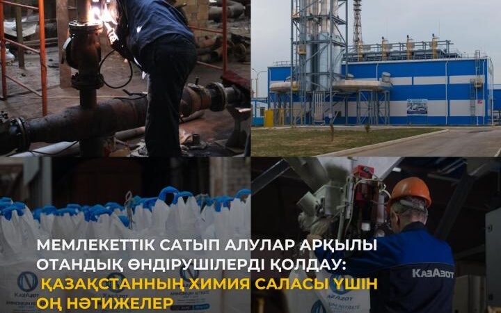 Поддержка отечественных производителей через государственные закупки: положительные результаты для химической отрасли Казахстана