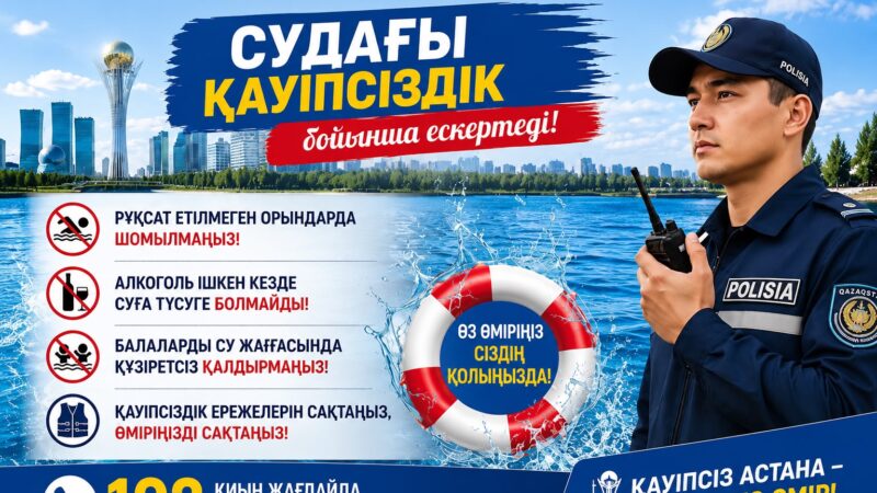 СУДАҒЫ ҚАУІПСІЗДІК – ӘР АЗАМАТТЫҢ ЖАУАПКЕРШІЛІГІ